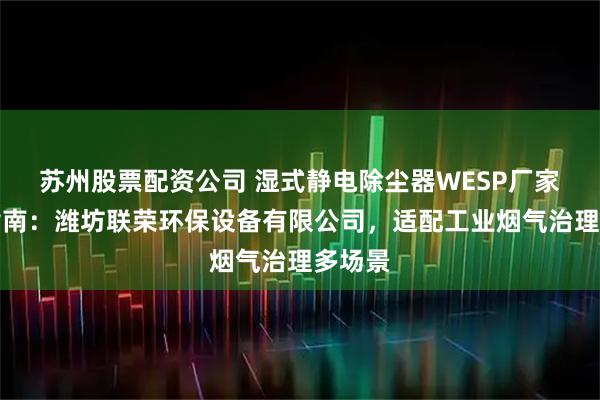 苏州股票配资公司 湿式静电除尘器WESP厂家选型指南：潍坊联荣环保设备有限公司，适配工业烟气治理多场景